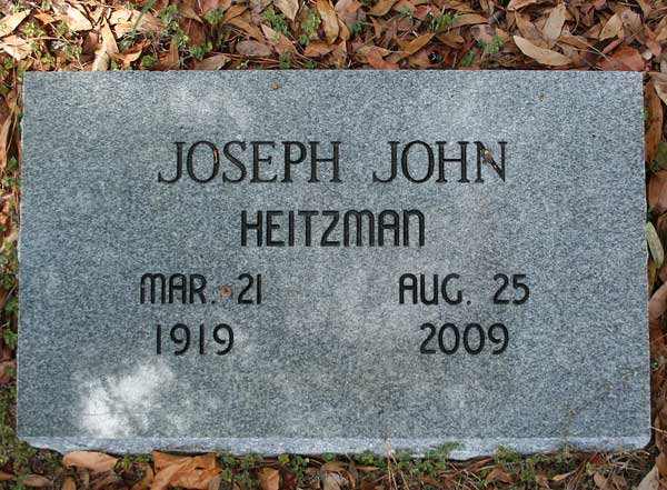 Joseph John Heitzman Gravestone Photo