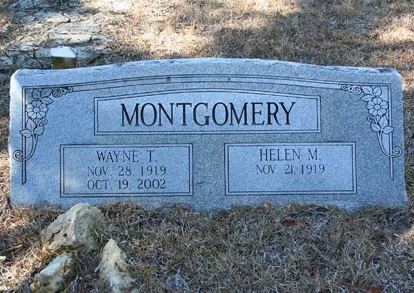 Wayne T. & Helen M. Montgomery Gravestone Photo