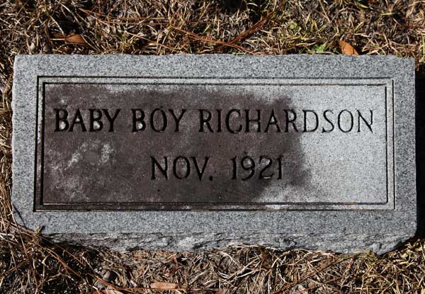 Baby Boy Richardson Gravestone Photo