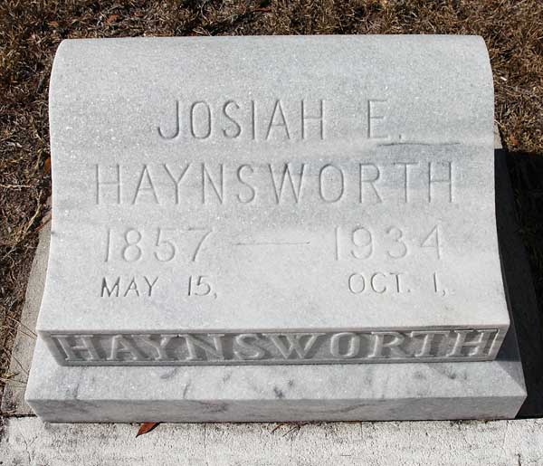 Josiah E. Haynsworth Gravestone Photo