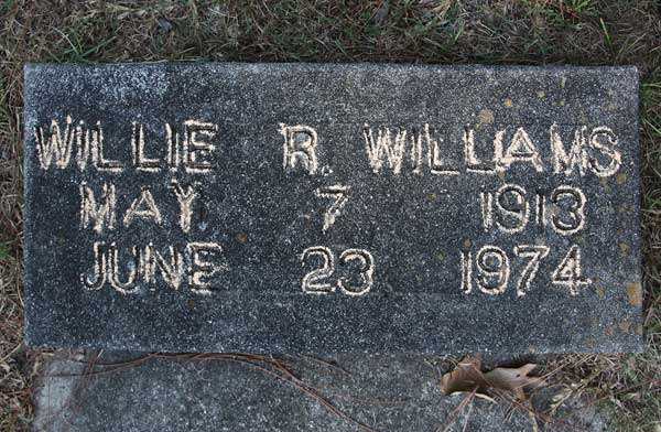 Willie R. Williams Gravestone Photo