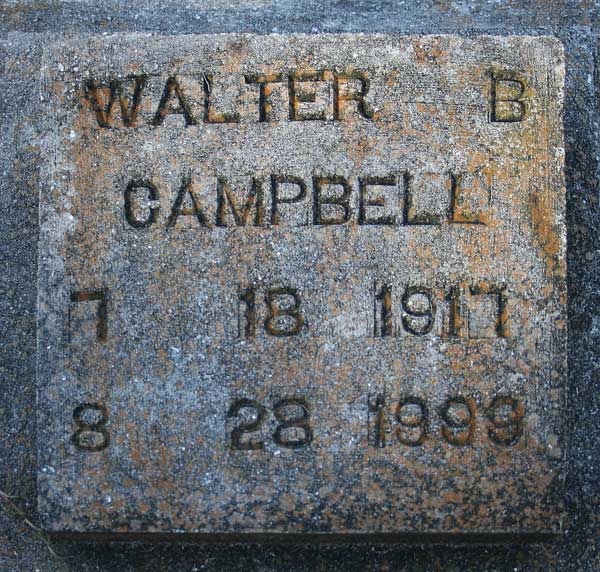 Walter B. Campbell Gravestone Photo