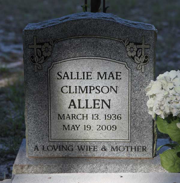 Sallie Mae Climpson Allen Gravestone Photo