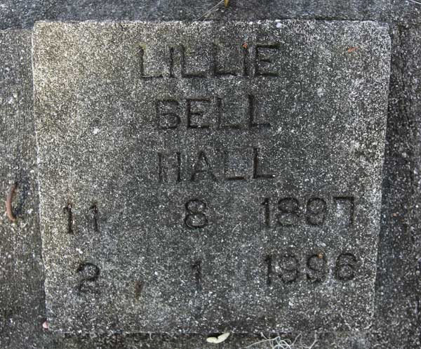 Lillie Bell Hall Gravestone Photo