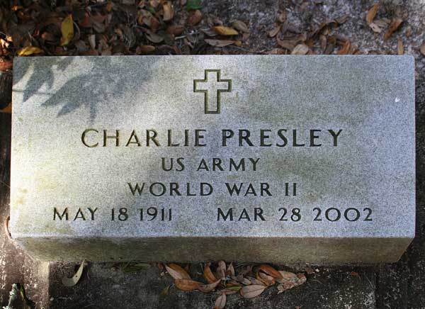 Charlie Presley Gravestone Photo