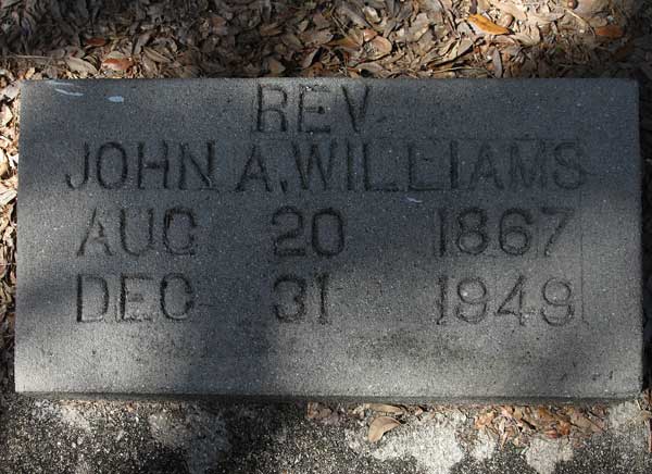 Rev. John A. Williams Gravestone Photo