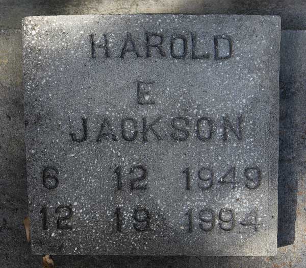 Harold E. Jackson Gravestone Photo
