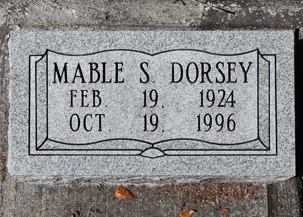 Mable S. Dorsey Gravestone Photo