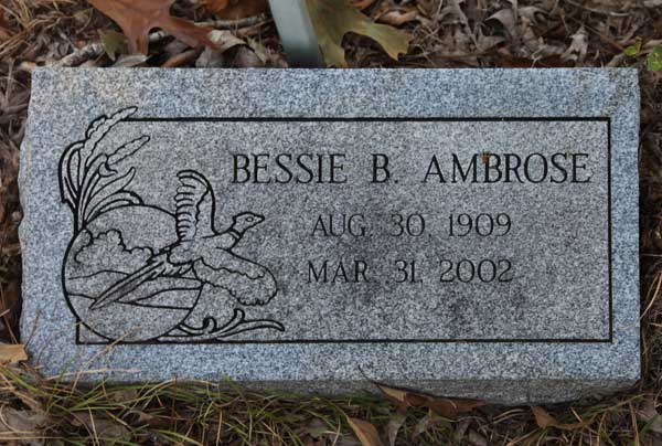 Bessie B. Ambrose Gravestone Photo