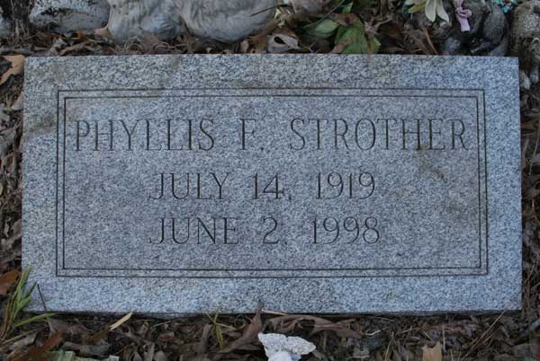 Phyllis F. Strother Gravestone Photo
