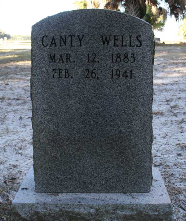 Canty Wells Gravestone Photo