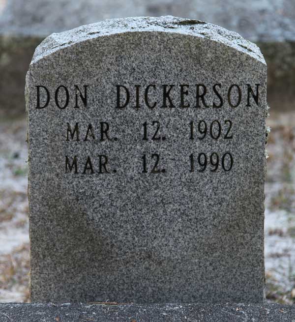 Don Dickerson Gravestone Photo