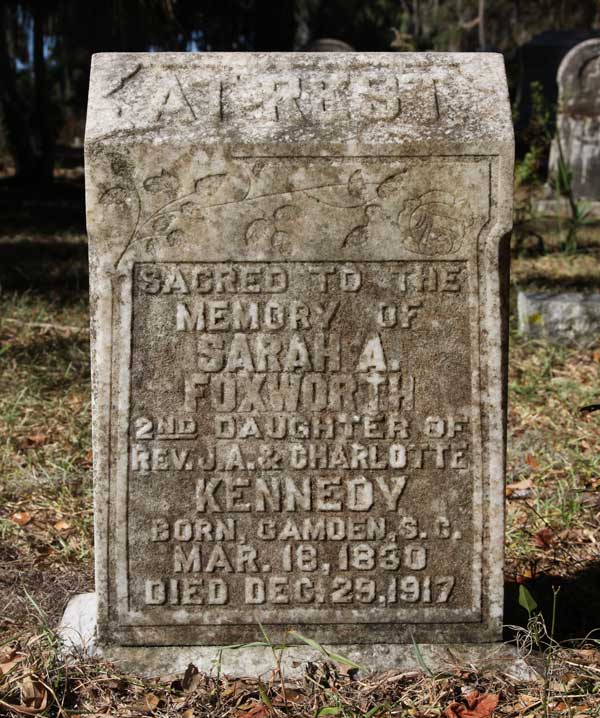 Sarah A. Foxworth Gravestone Photo