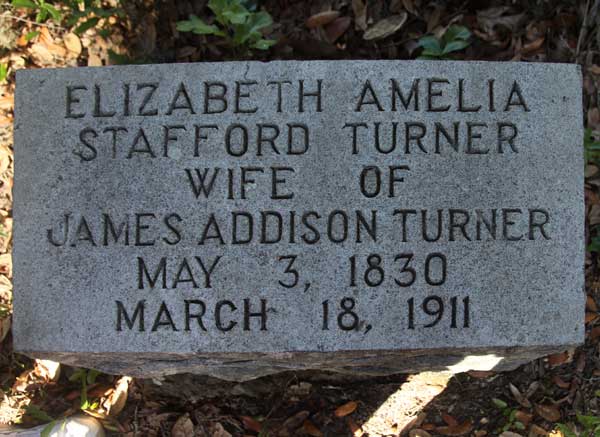 Elizabeth Amelia Stafford Turner Gravestone Photo