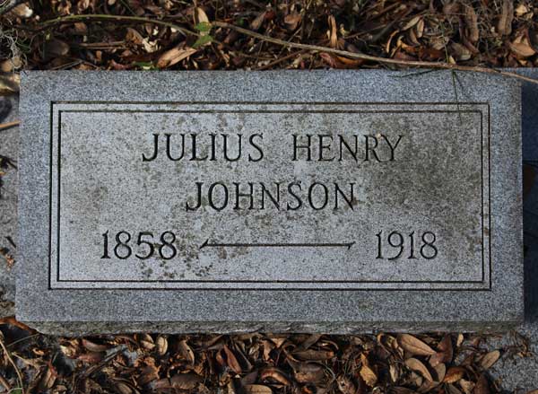 Julius Henry Johnson Gravestone Photo