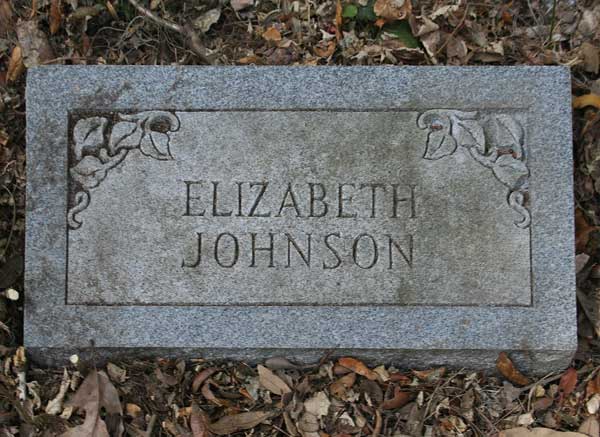 Elizabeth Johnson Gravestone Photo