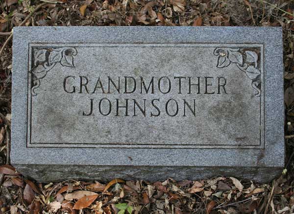 Grandmother Johnson Gravestone Photo