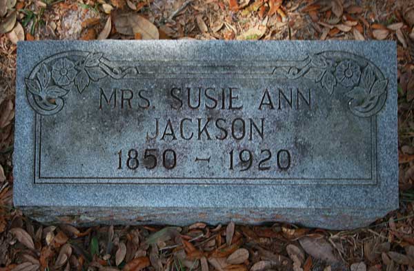 Mrs. Susie Ann Jackson Gravestone Photo