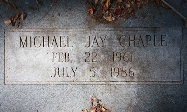 Michael Jay Chaple Gravestone Photo