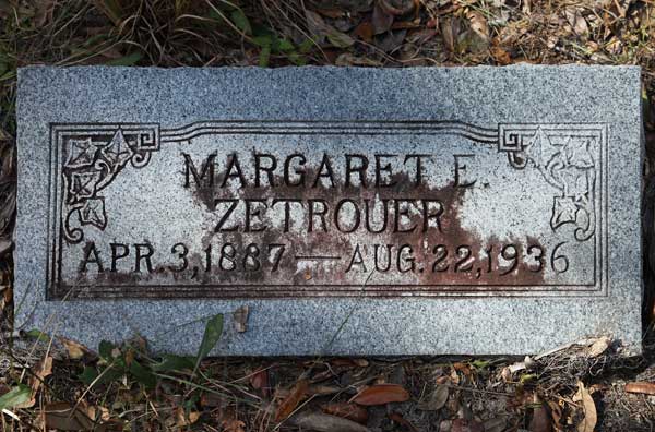 Margaret E. Zetrouer Gravestone Photo