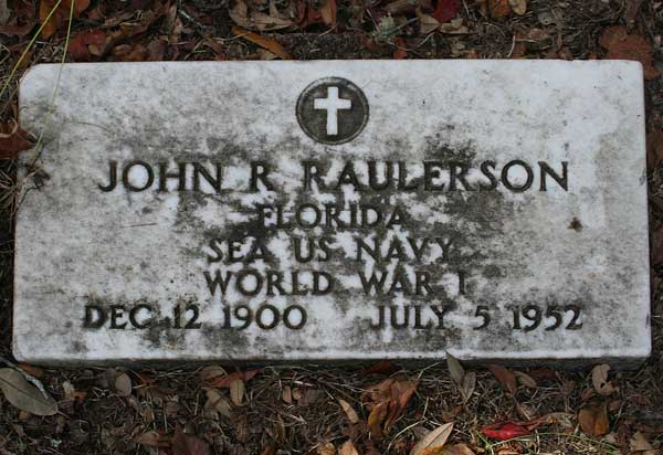 John R. Raulerson Gravestone Photo