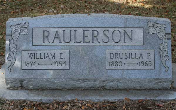 William E. & Drusilla P. Raulerson Gravestone Photo
