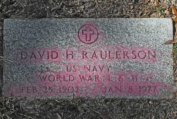 David H. Raulerson Gravestone Photo
