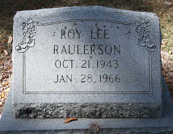Roy Lee Raulerson Gravestone Photo