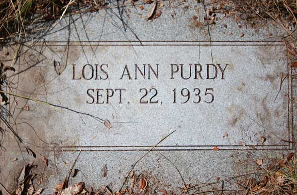 Lois Ann Purdy Gravestone Photo