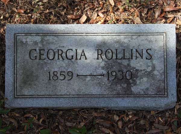 Georgia Rollins Gravestone Photo