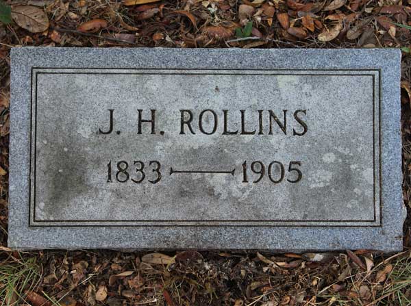 J. H. Rollins Gravestone Photo