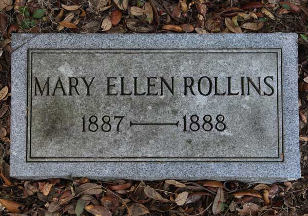 Mary Ellen Rollins Gravestone Photo