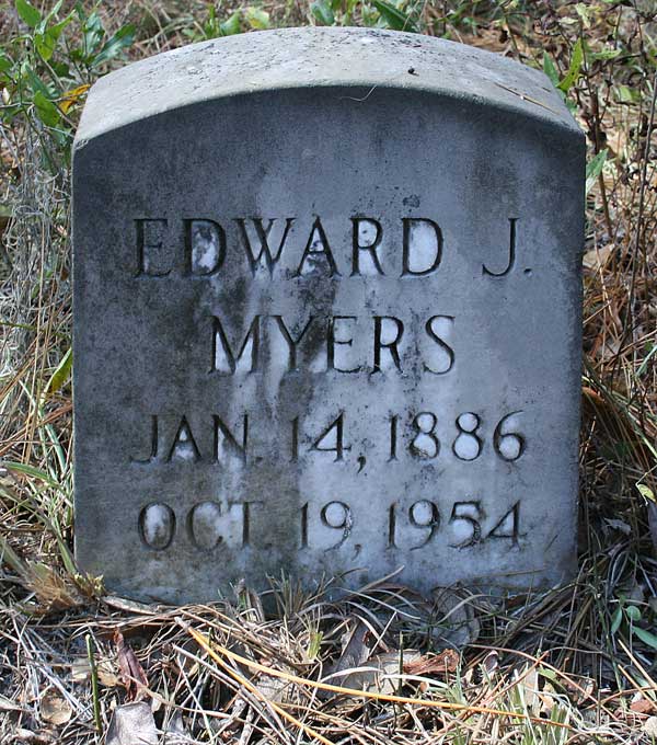 Edward J. Myers Gravestone Photo
