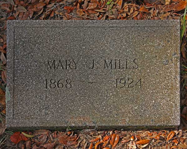 Mary J. Mills Gravestone Photo