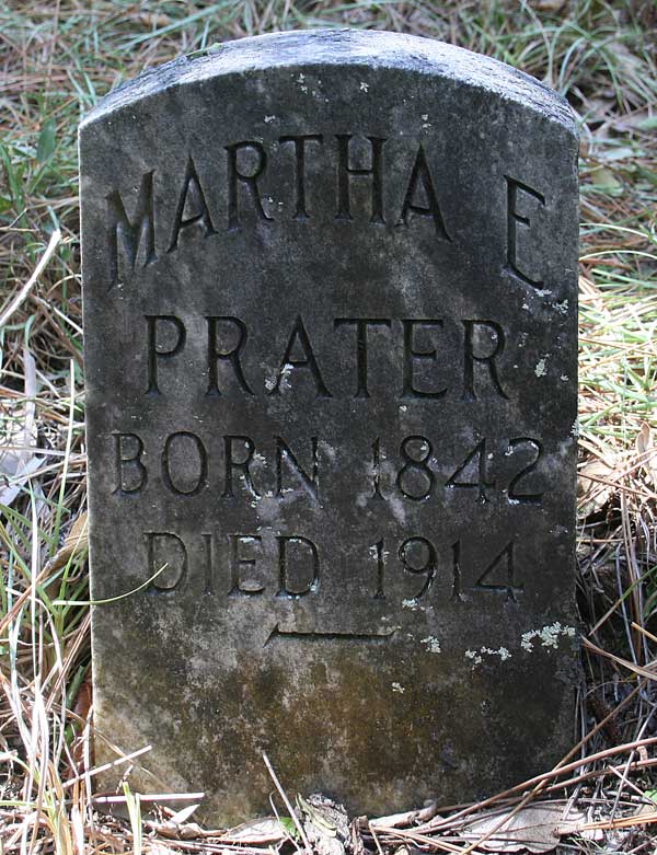 Martha E. Prater Gravestone Photo