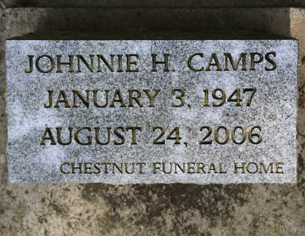 Johnnie H. Camps Gravestone Photo