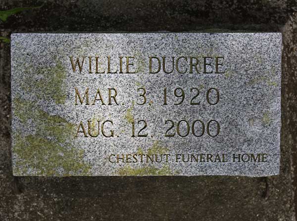 Willie Ducree Gravestone Photo