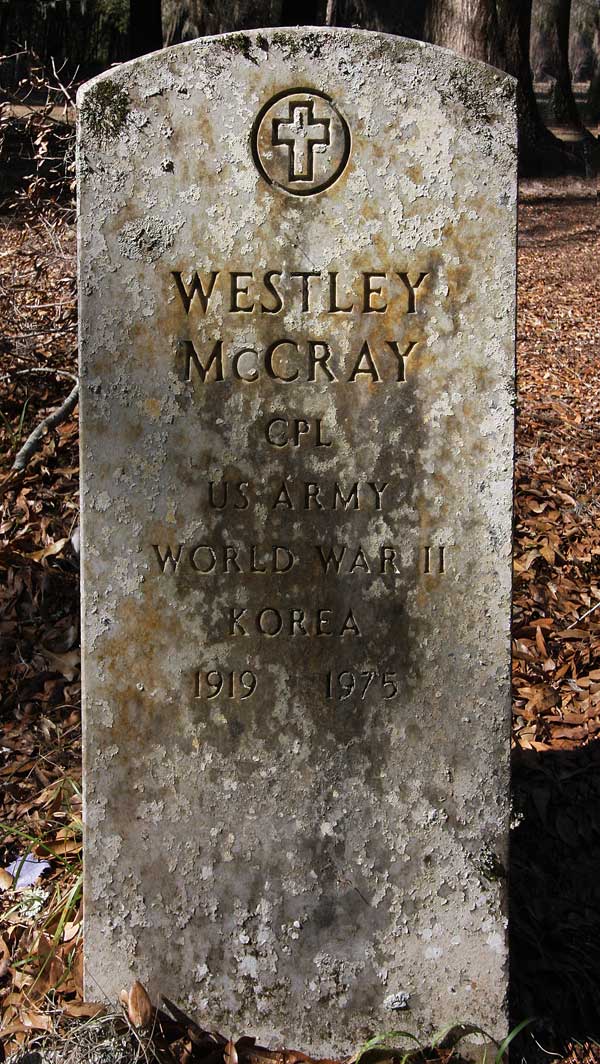 Westley McCray Gravestone Photo