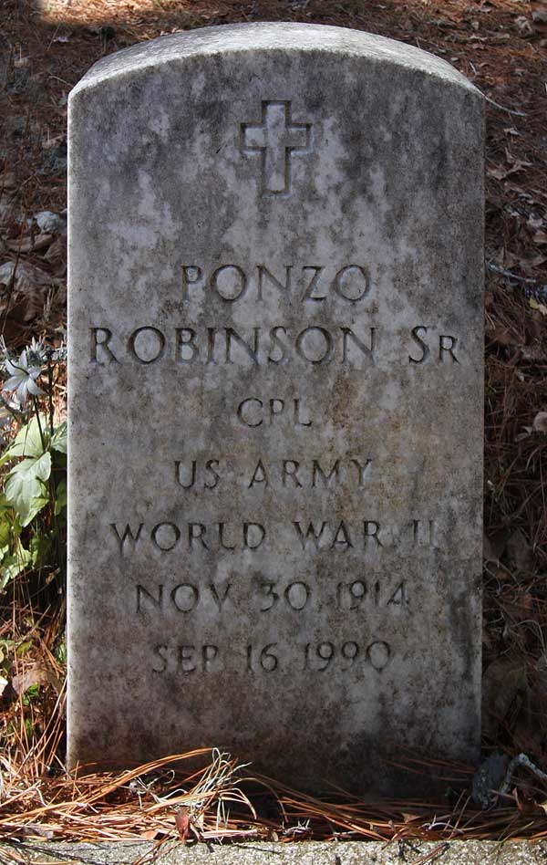 Ponzo Robinson Gravestone Photo