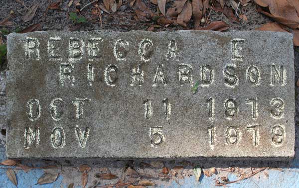 Rebecca E. Richardson Gravestone Photo