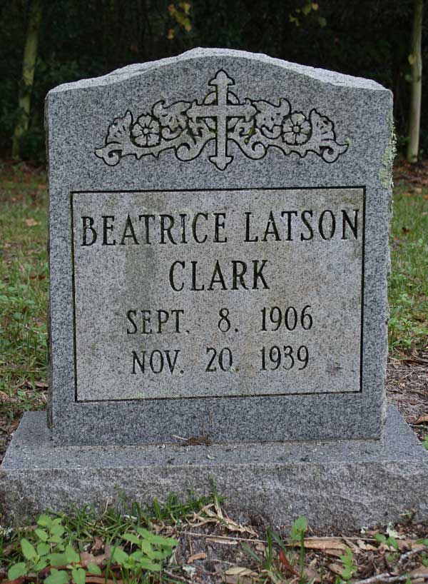 Beatrice Latson Clark Gravestone Photo