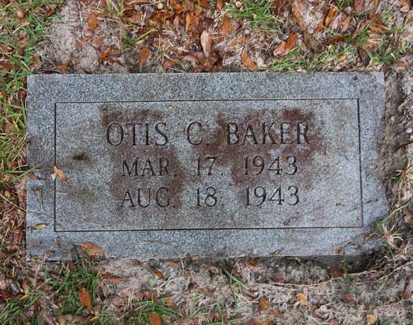 Otis C. Baker Gravestone Photo
