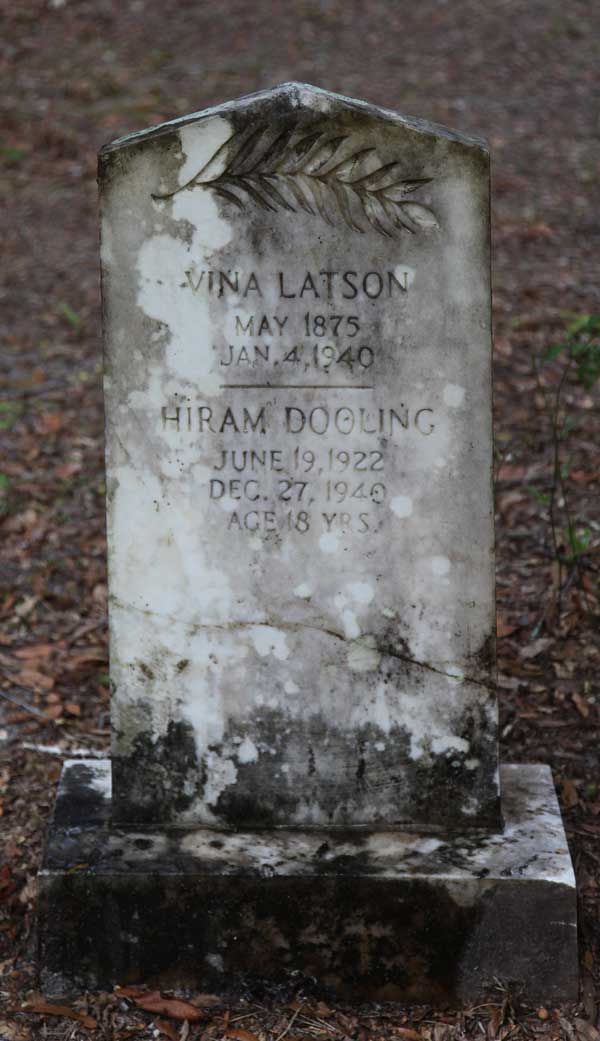 Vina & Hiram Latson & Dooling Gravestone Photo