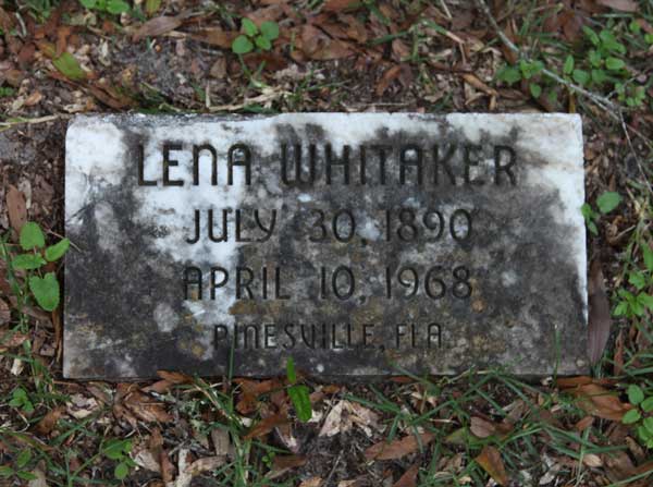 Lena Whitaker Gravestone Photo
