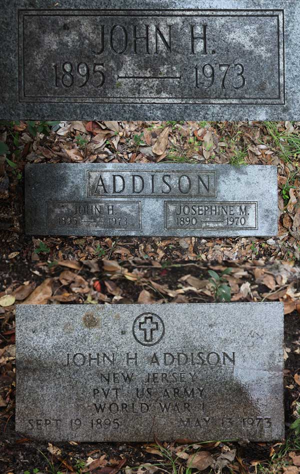 John H. Addison Gravestone Photo