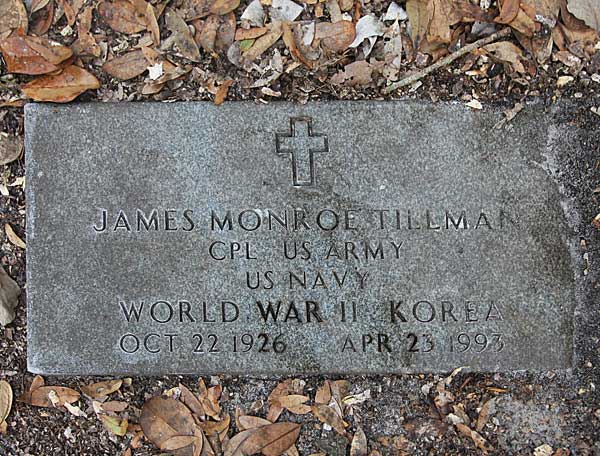 James Monroe Tillman Gravestone Photo