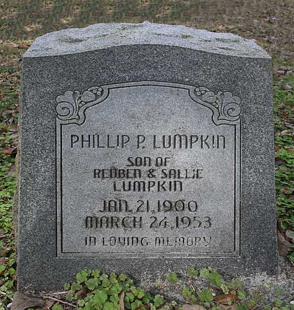 Phillip P. Lumpkin Gravestone Photo