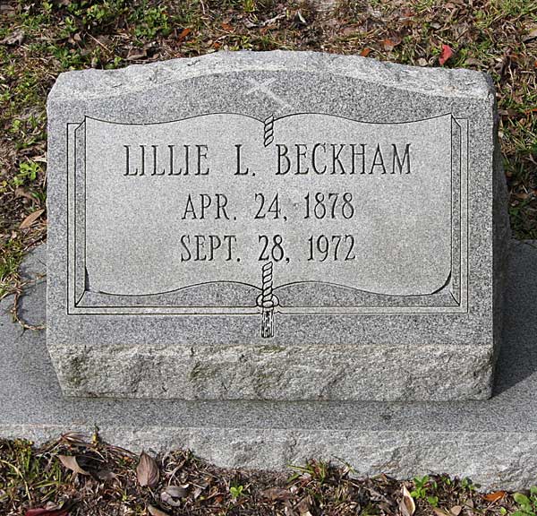 Lillie L. Beckham Gravestone Photo