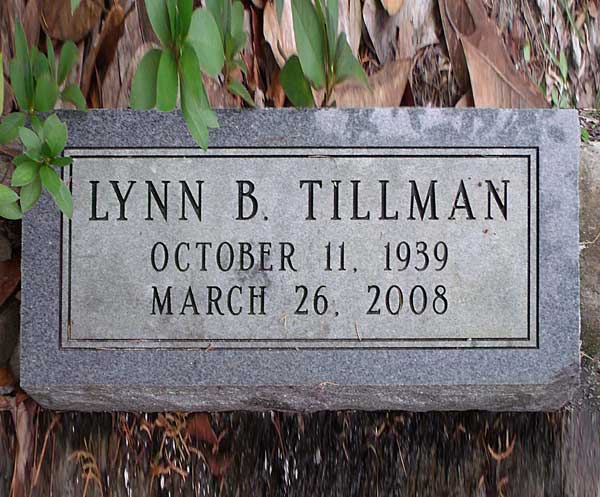Lynn B. Tillman Gravestone Photo