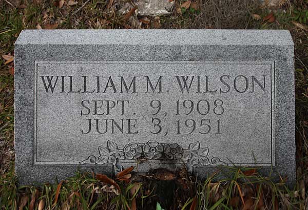 William M. Wilson Gravestone Photo